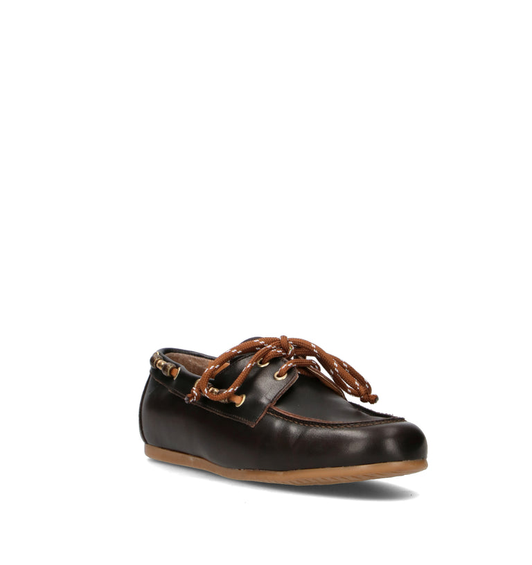 DOROTHYD Scarpa barca donna testa di moro in pelle