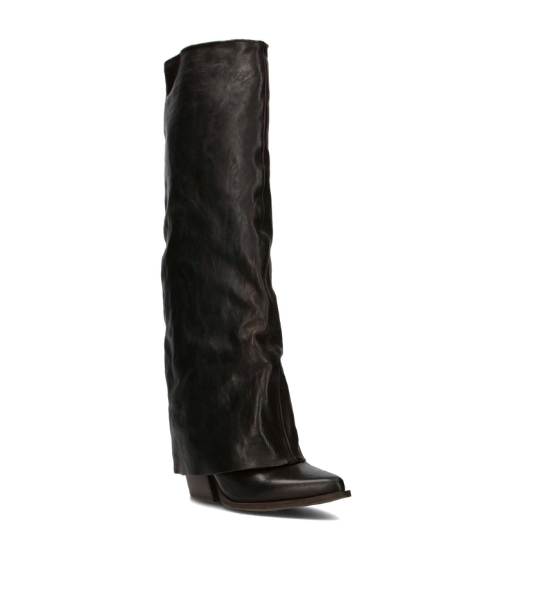 DOROTHYD Stivale donna testa di moro in pelle