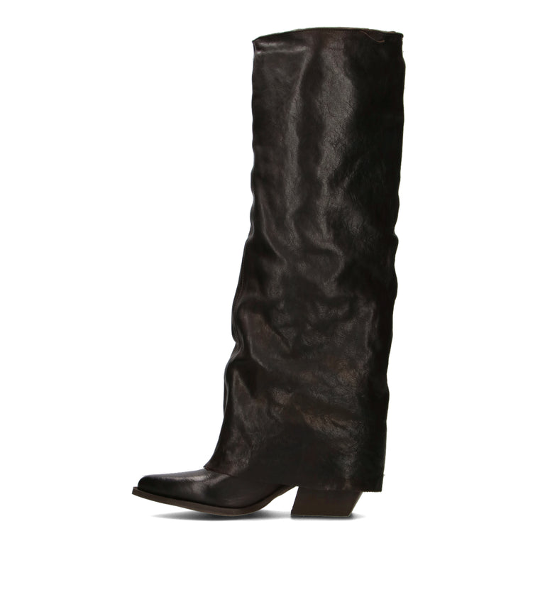DOROTHYD Stivale donna testa di moro in pelle