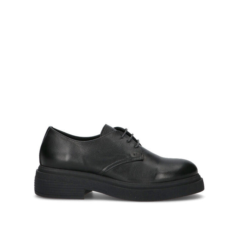 BUENO Stringata donna nera in pelle