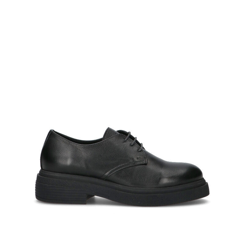 BUENO Stringata donna nera in pelle