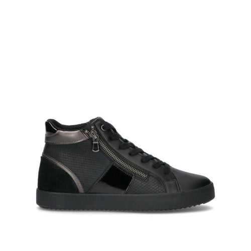 GEOX Sneaker donna nera in pelle
