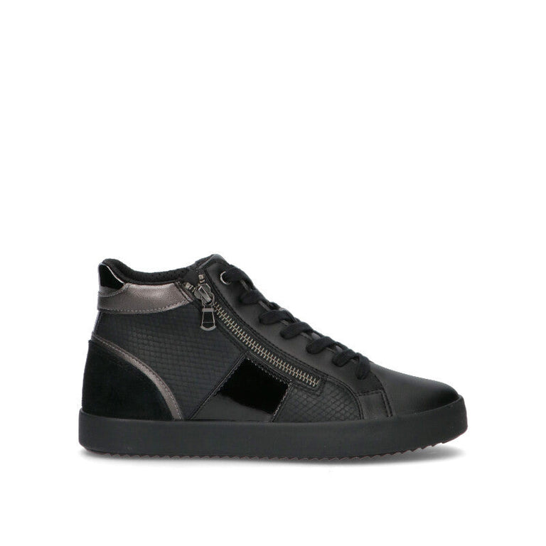 GEOX Sneaker donna nera in pelle