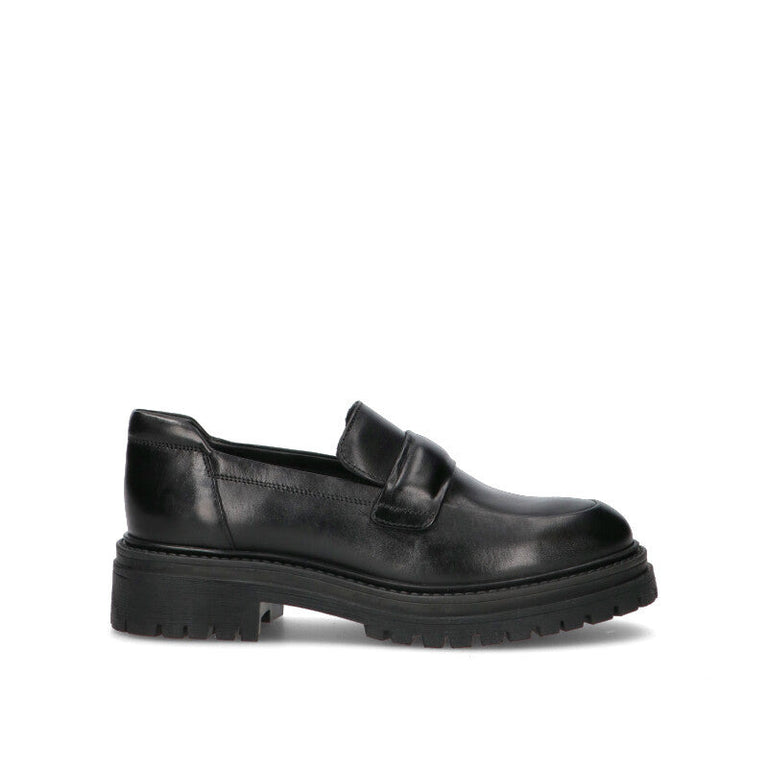 GEOX Mocassino donna nero in pelle