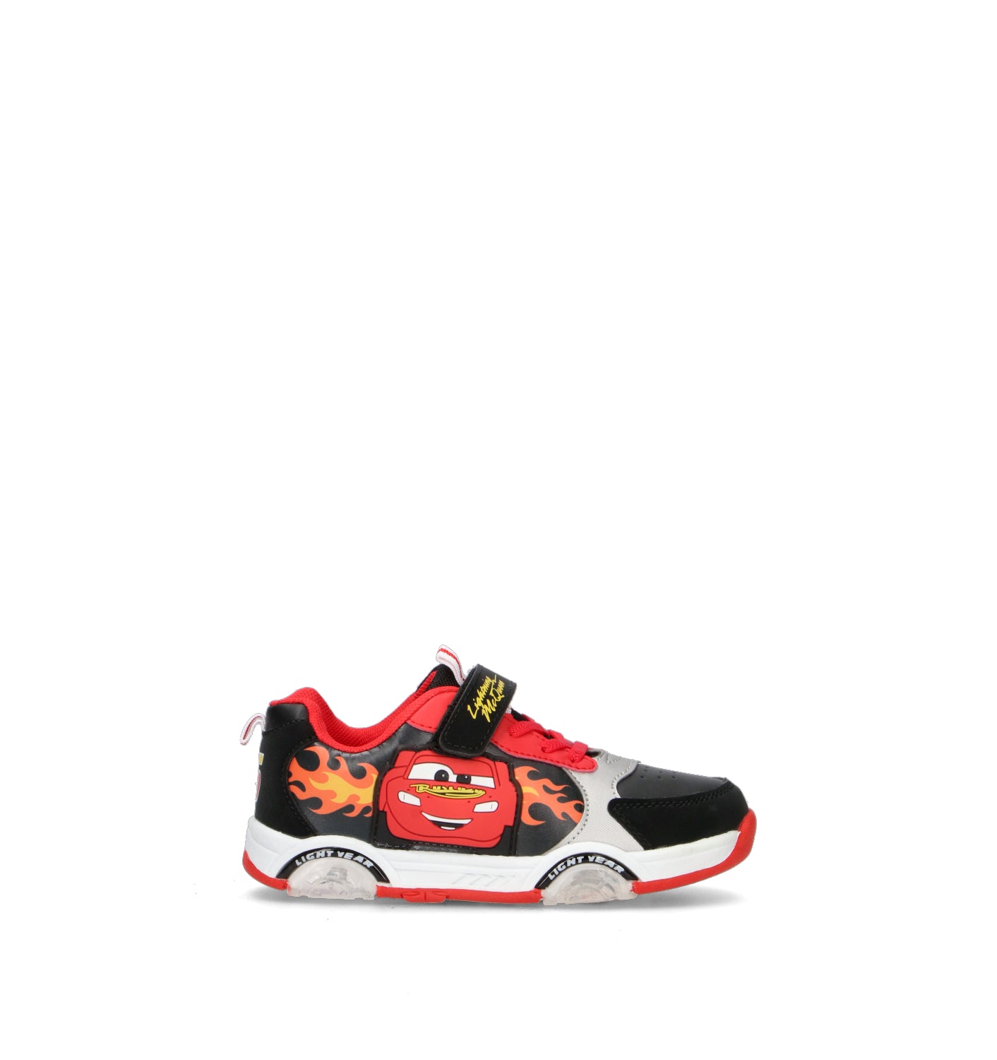 DISNEY Sneaker bimbo nera/rossa con luci