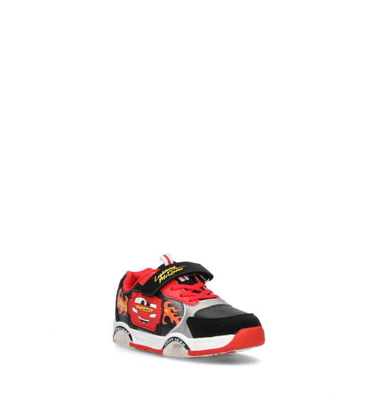 DISNEY Sneaker bimbo nera/rossa con luci