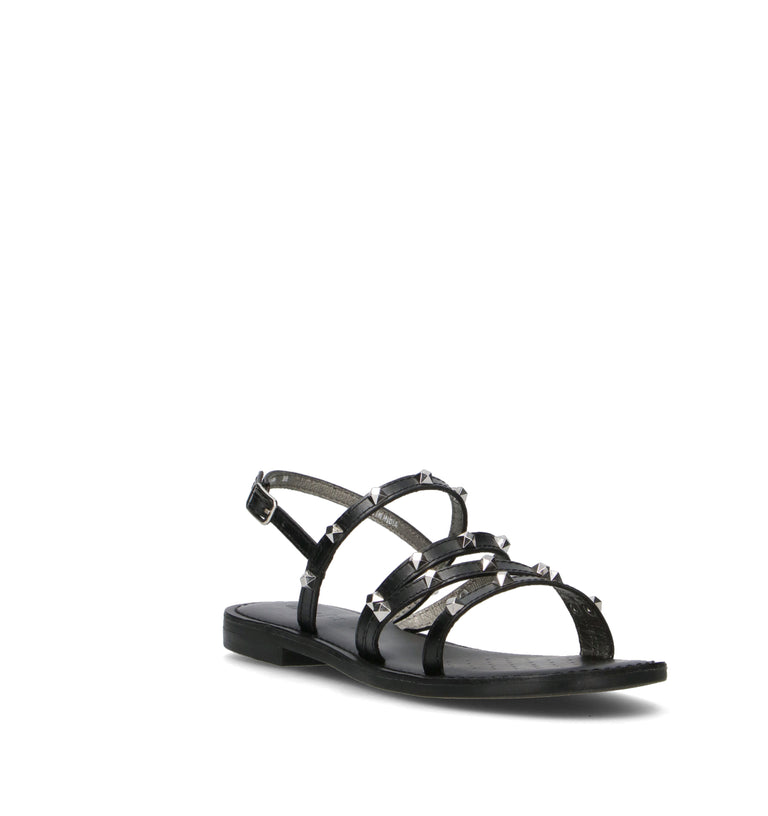 GEOX Sandalo donna nera in pelle