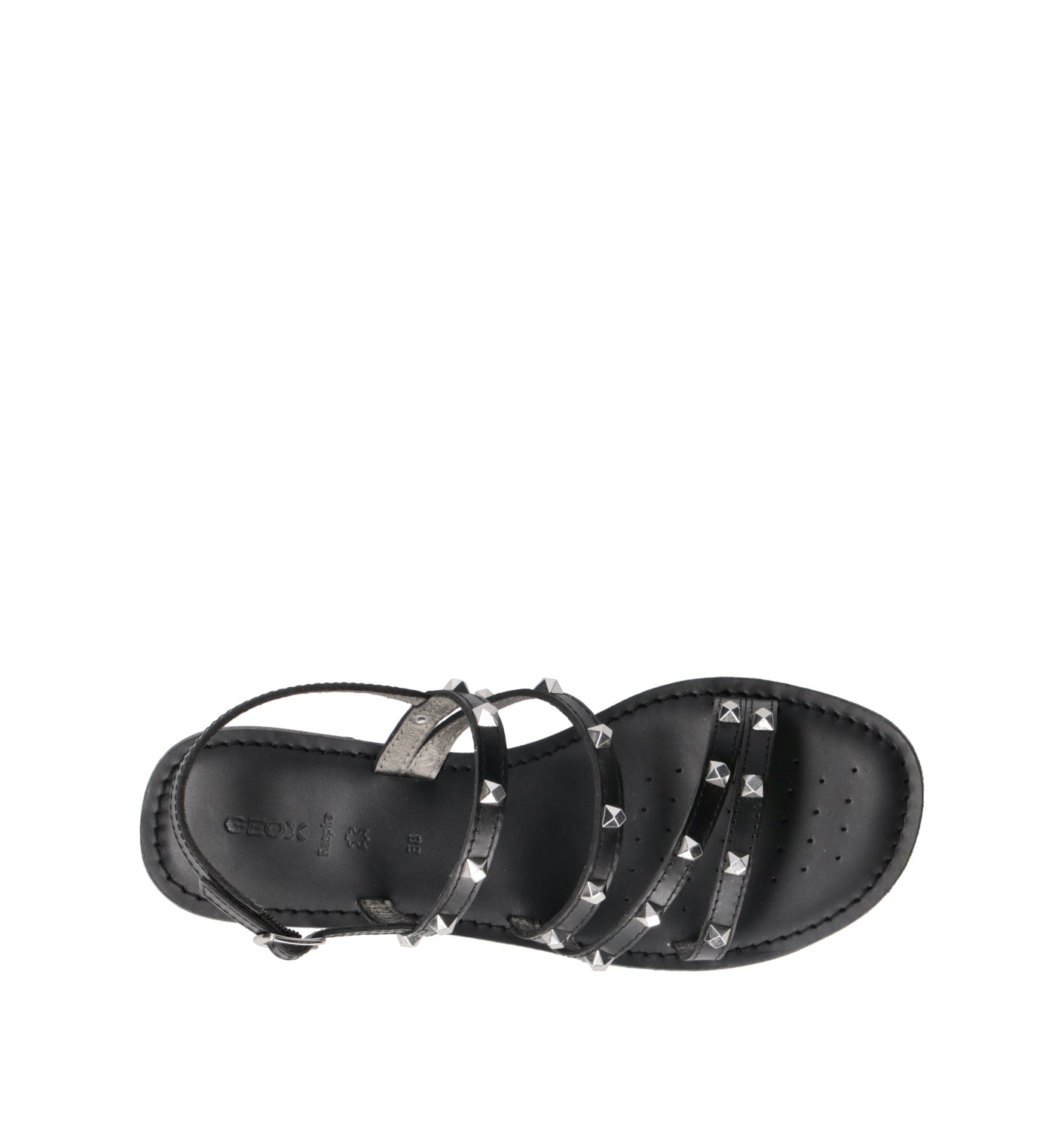 GEOX Sandalo donna nera in pelle