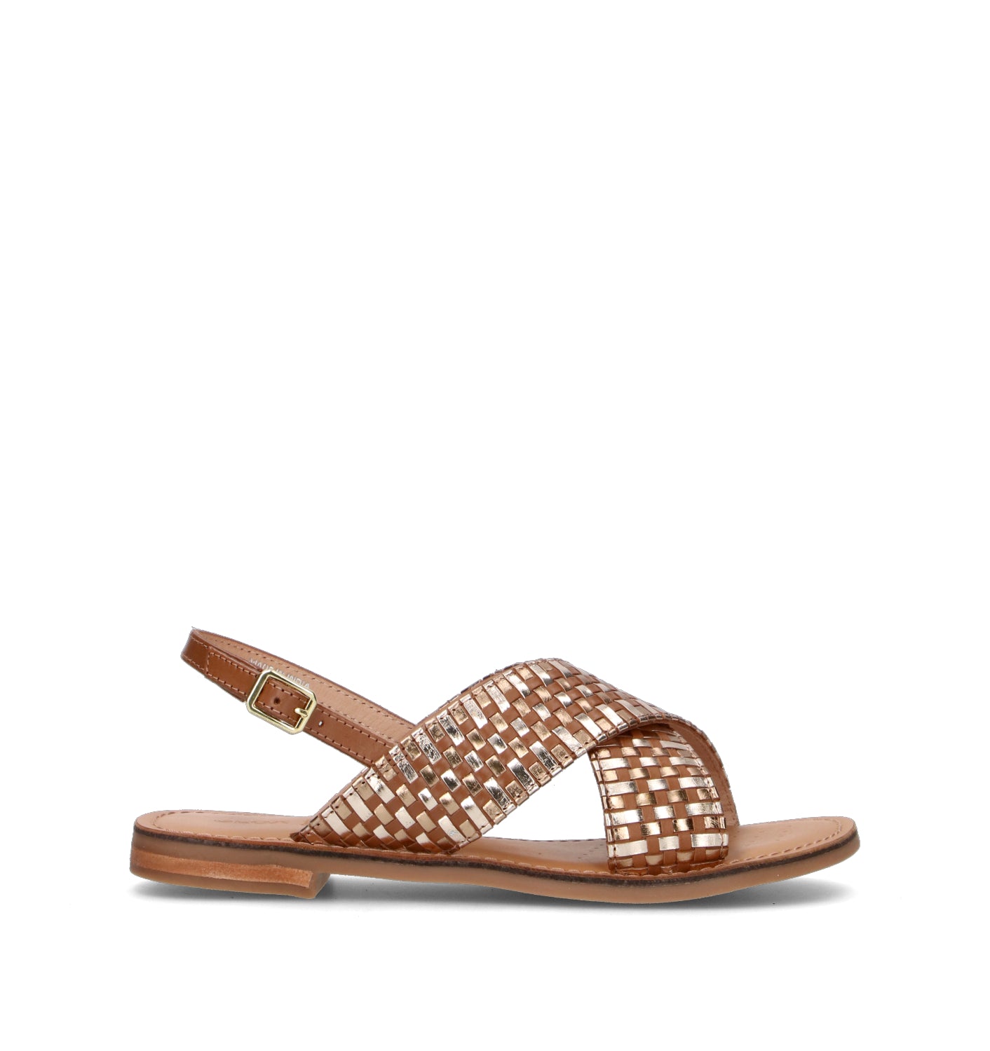 GEOX Sandalo donna cammello in pelle