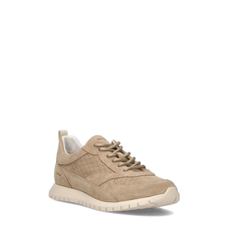 GEOX Sneaker donna beige in suede