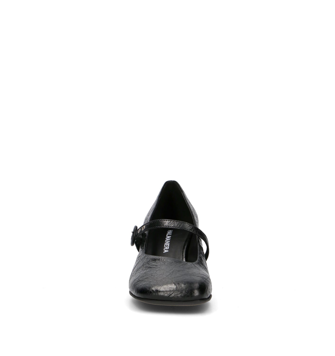 HALMANERA Décolleté donna nero in pelle