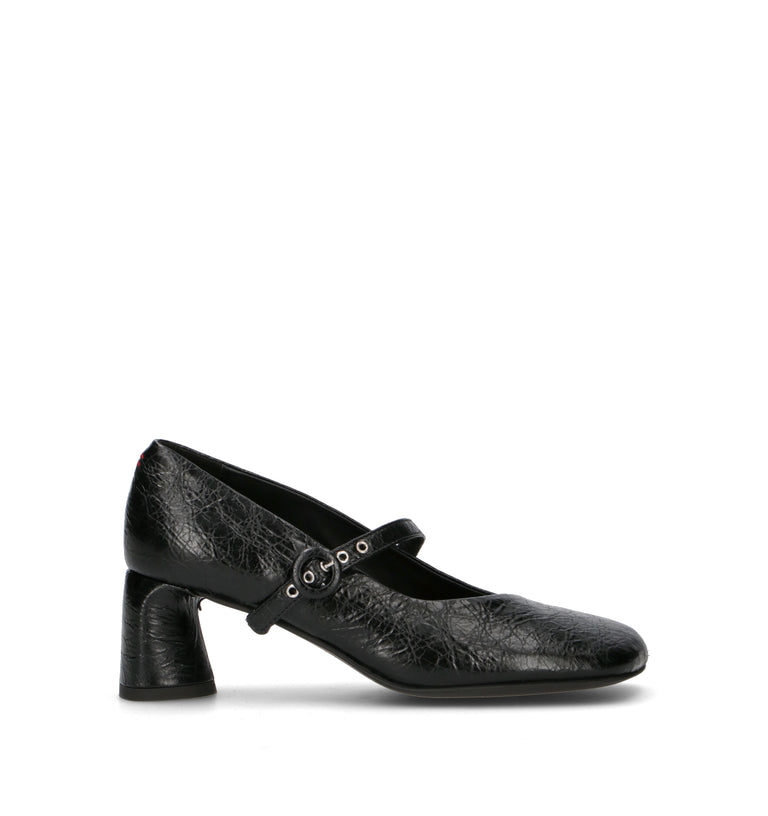 HALMANERA Décolleté donna nero in pelle