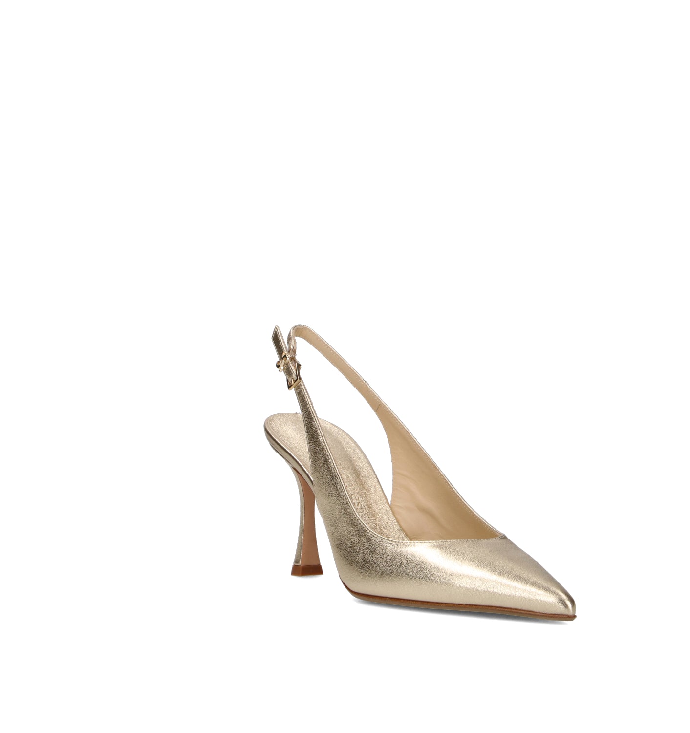 SERGIO LEVANTESI Slingback donna platino in pelle