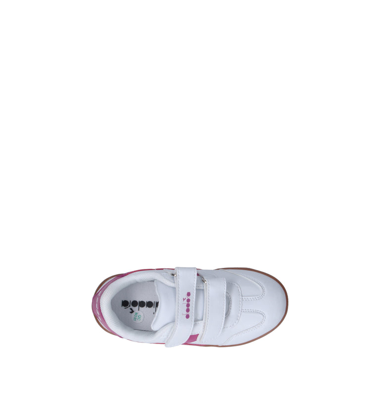 DIADORA Sneaker bimba bianca/fucsia