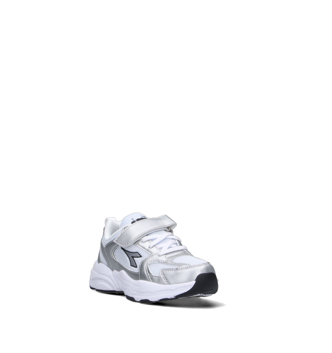 DIADORA ALLEY METAL PS Sneaker bimba bianca/argento