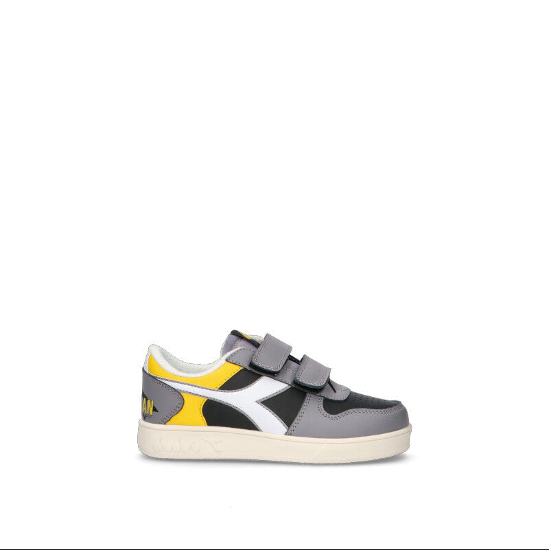 DIADORA Sneaker bimbo grigia/nera/bianca/gialla in pelle