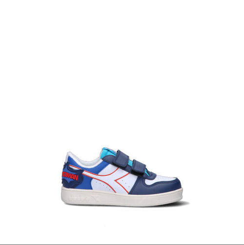 DIADORA Sneaker bimbo bianca/blu/azzurra/rossa in pelle