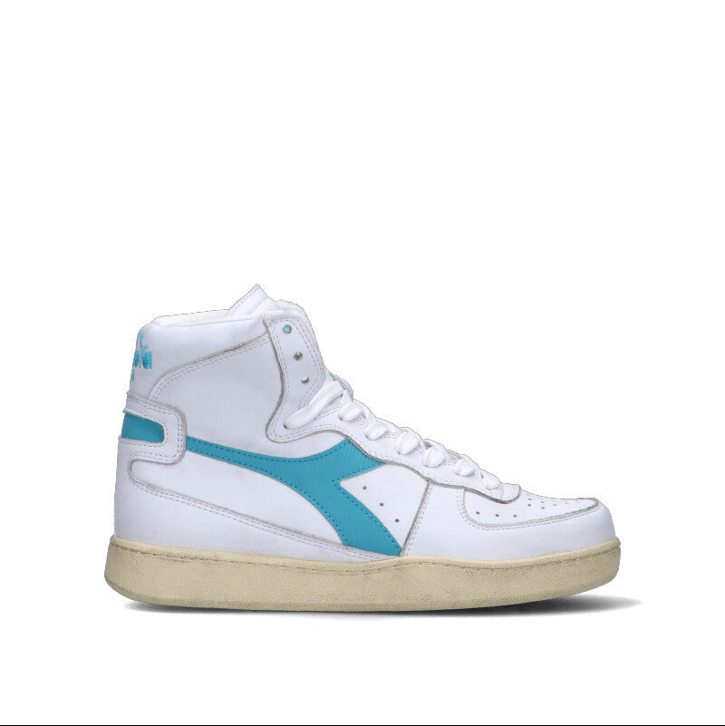 DIADORA HERITAGE - MI BASKET USED Sneaker donna bianca/azzurra in pelle