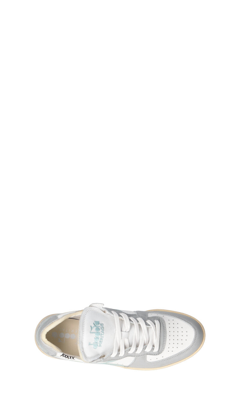 DIADORA HERITAGE - MI BASKET USED Sneaker donna bianca/grigia in pelle