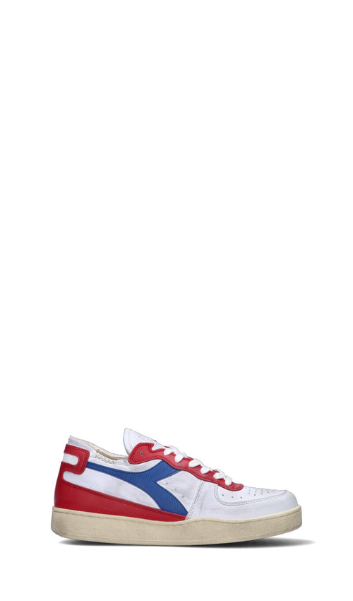 DIADORA HERITAGE - MI BASKET RAW CUT Sneaker donna bianca/rossa/blu in pelle