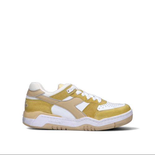 DIADORA HERITAGE Sneaker uomo bianca/gialla in suede