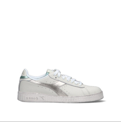 DIADORA - GAME L LOW WAX METAL WN Sneaker donna bianca/argento in pelle