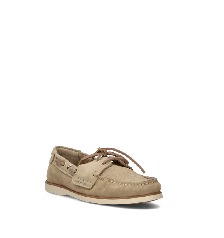 NORTH SAILS Scarpa barca uomo beige in suede
