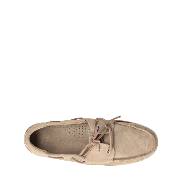 NORTH SAILS Scarpa barca uomo beige in suede