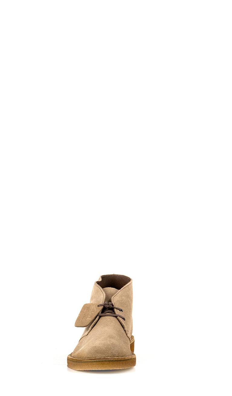 CLARKS DESERT BOOT Polacchino sfoderato uomo beige in suede