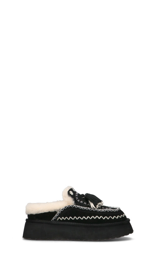 NANKU Sabot donna nero in suede