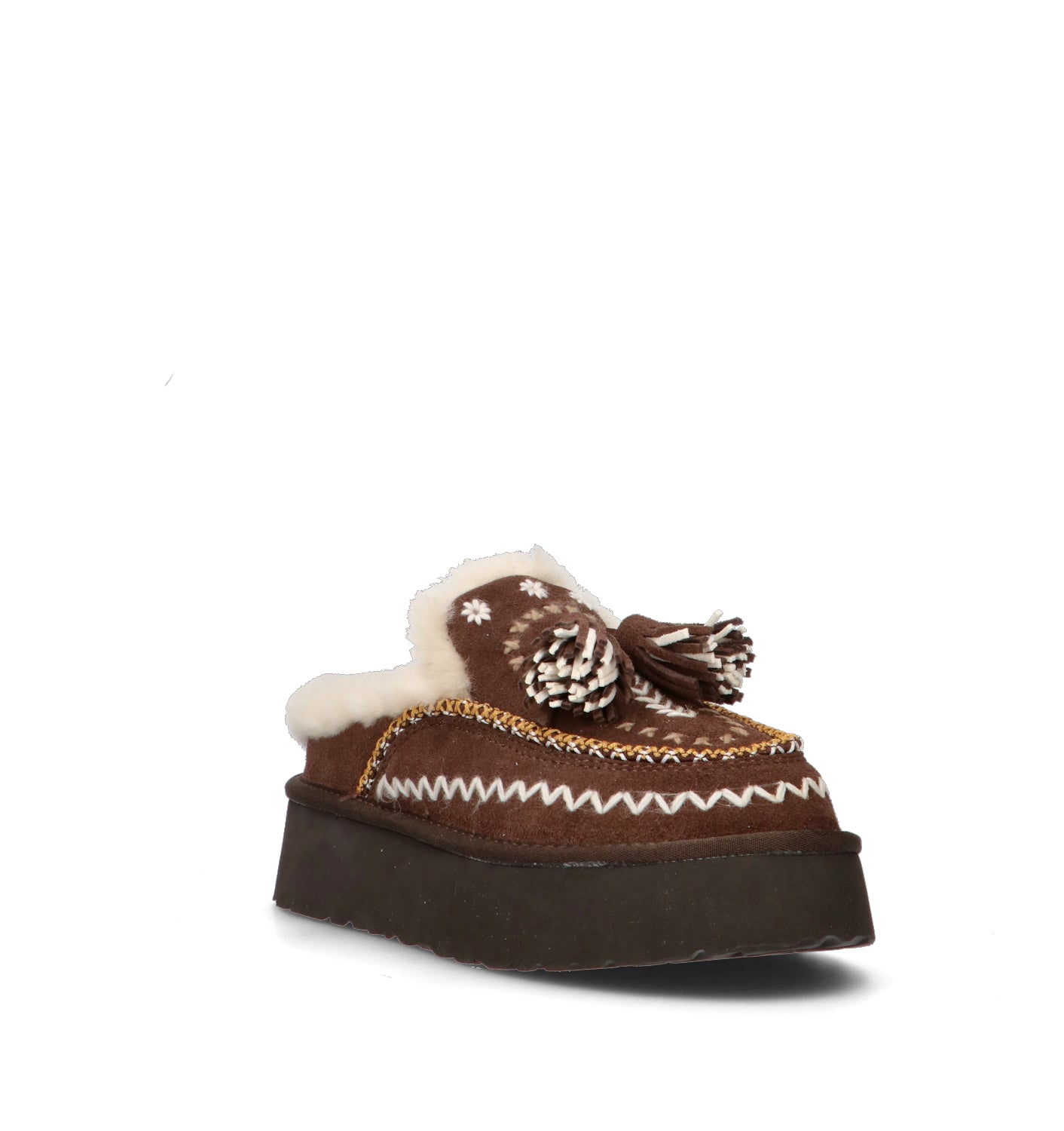 NANKU Sabot donna marrone in suede