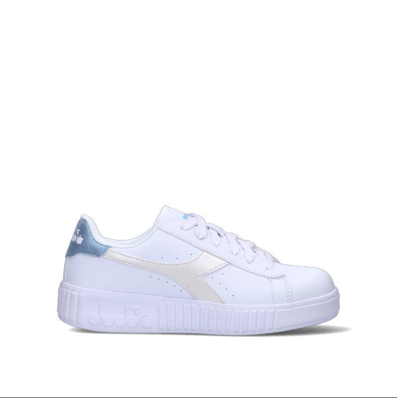 DIADORA GAME STEP METAL GS Sneaker ragazza bianca/azzurra