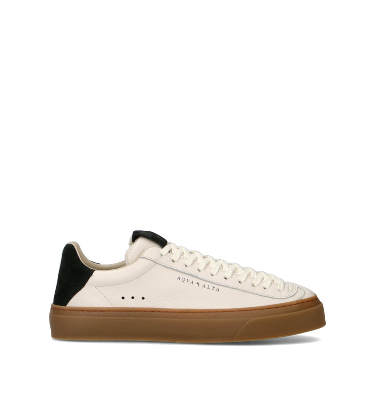 AQUA ALTA Sneaker uomo bianca in pelle