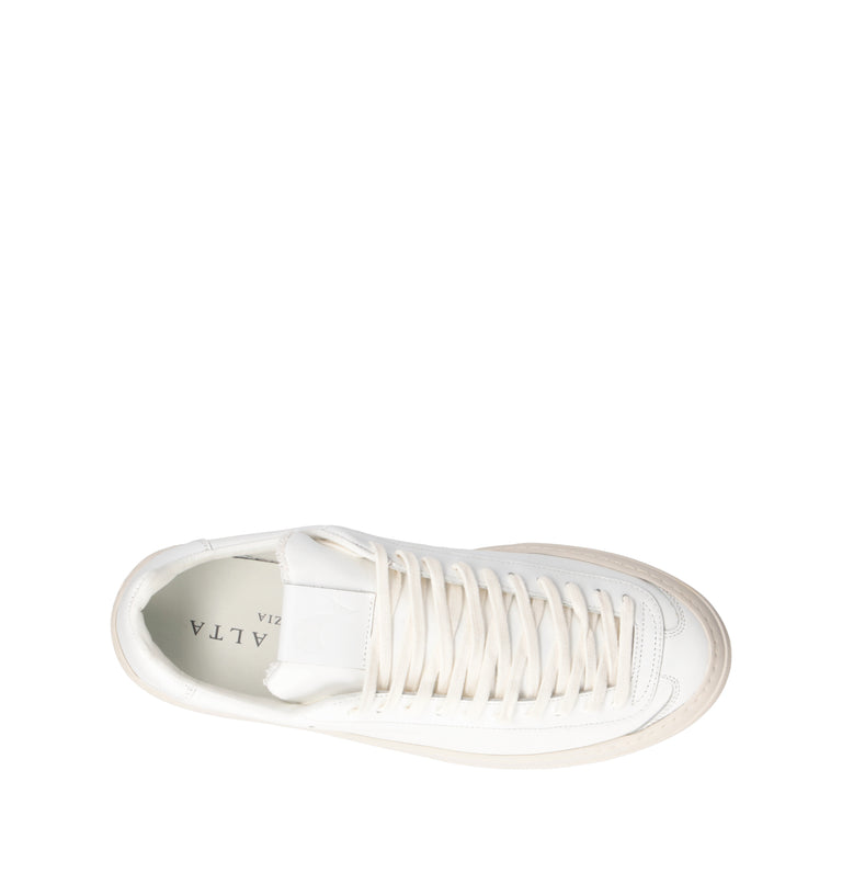 AQUA ALTA Sneaker uomo bianca in pelle