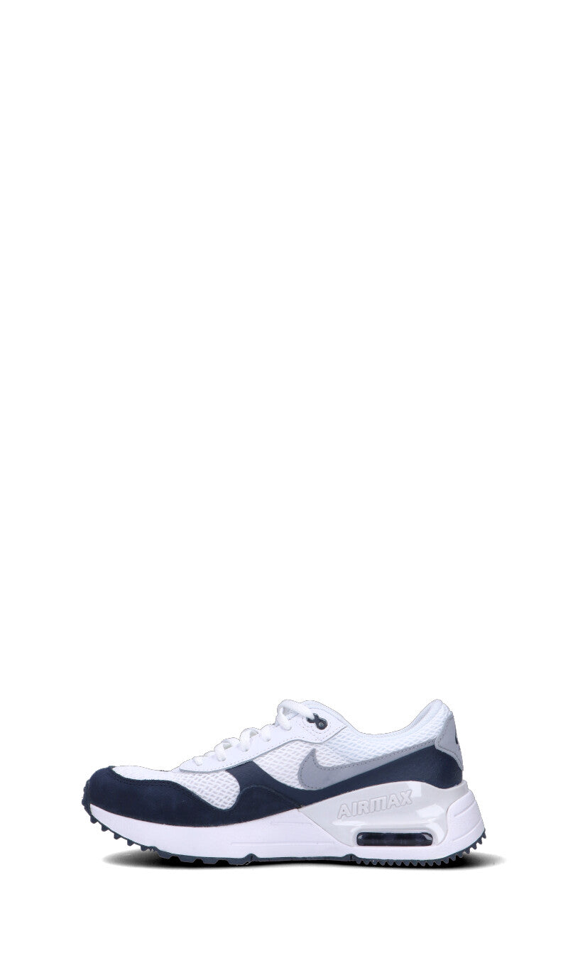 NIKE - AIR MAX SYSTM (GS) Sneaker ragazzo bianca/blu in pelle