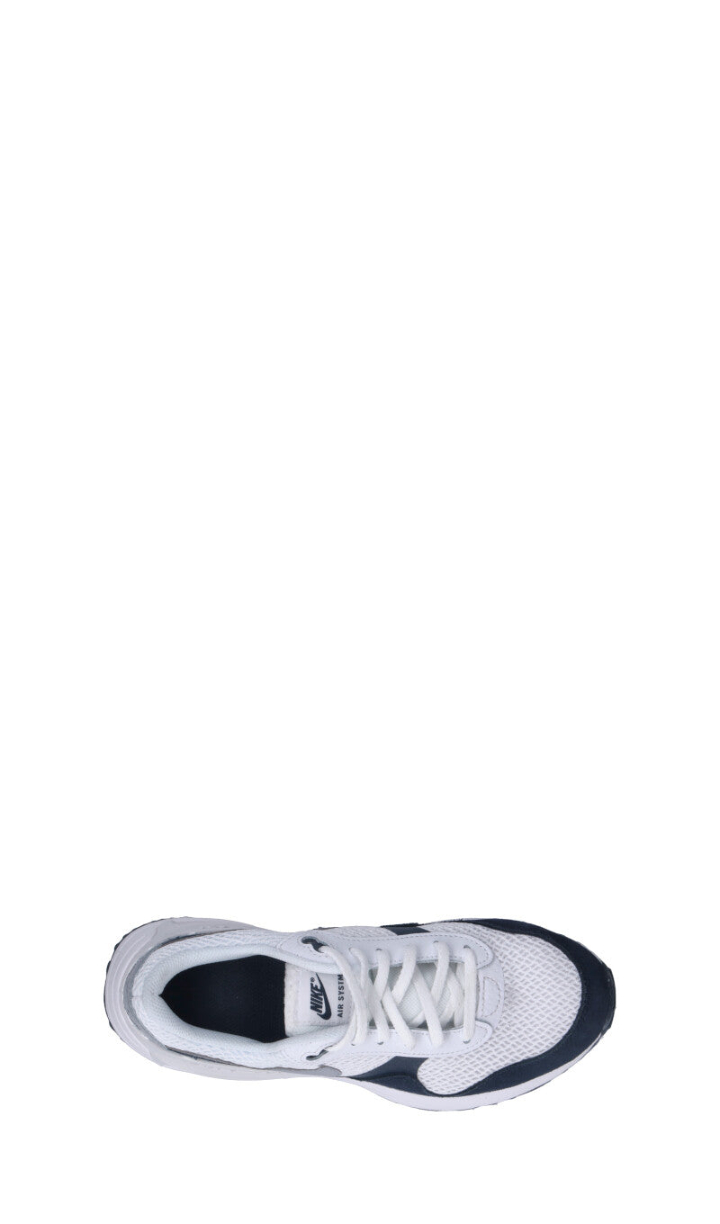 NIKE - AIR MAX SYSTM (GS) Sneaker ragazzo bianca/blu in pelle