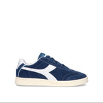 DIADORA Sneaker uomo blu/bianca in suede