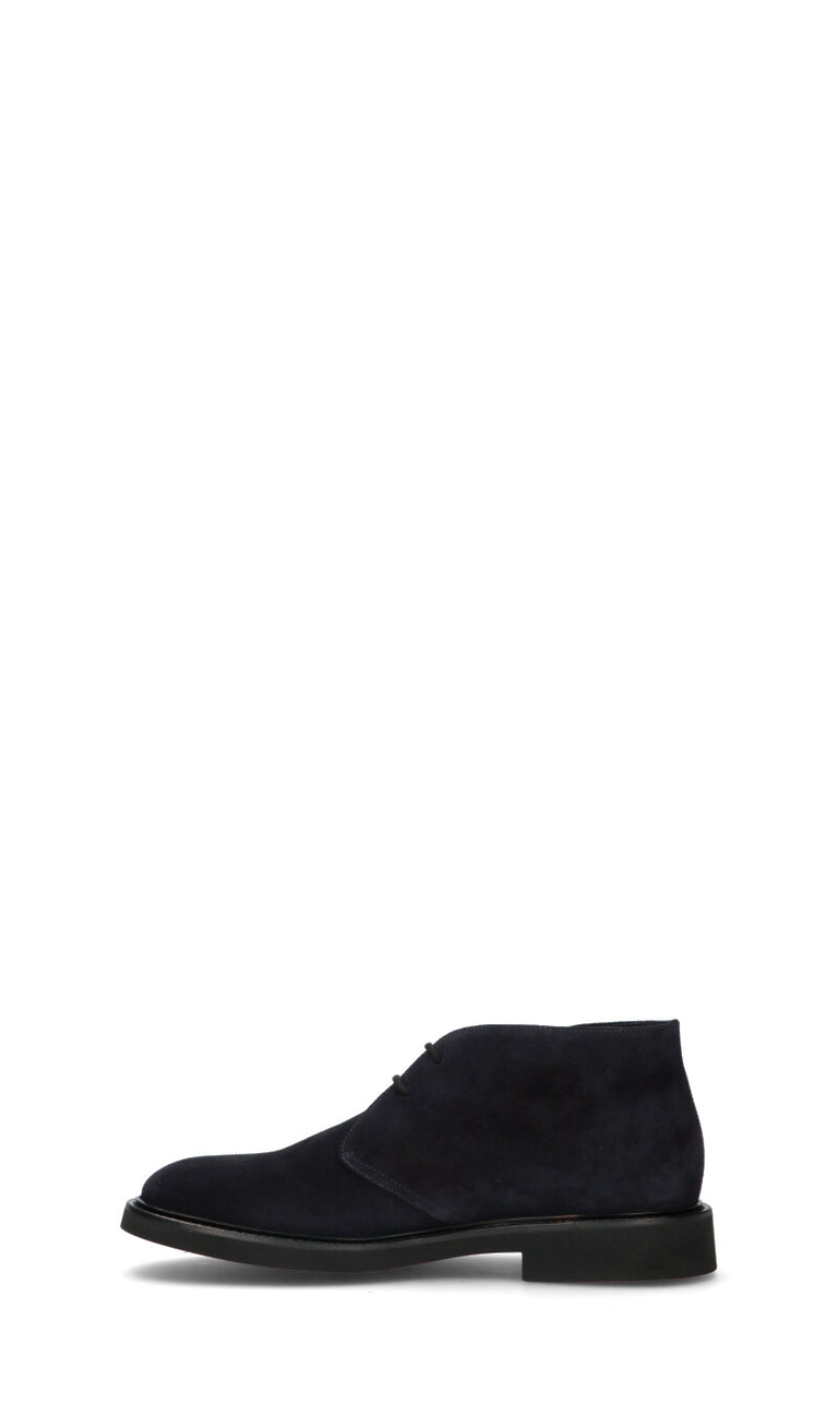 DOUCAL'S Polacco uomo blu in suede