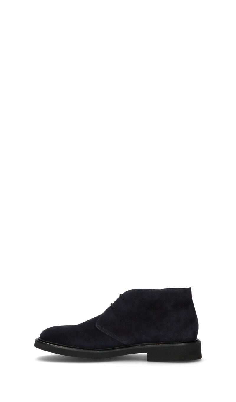 DOUCAL'S Polacco uomo blu in suede