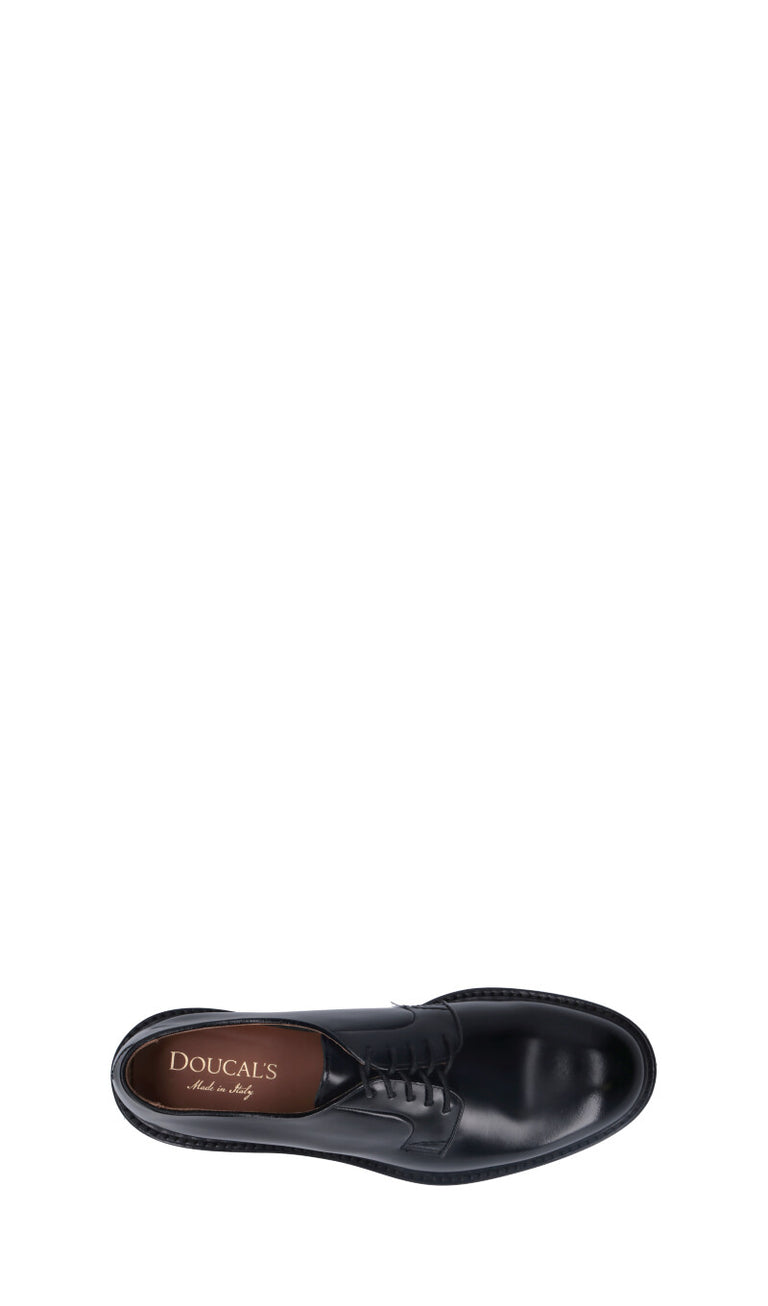 DOUCAL'S Stringata uomo nera in pelle
