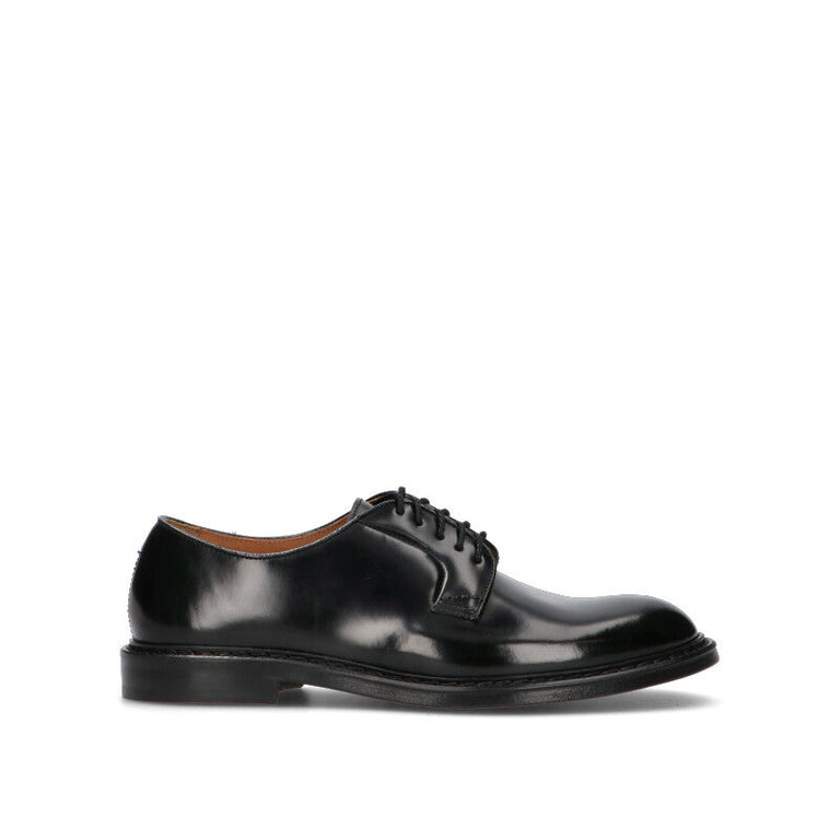 DOUCAL'S Stringata uomo nera in pelle