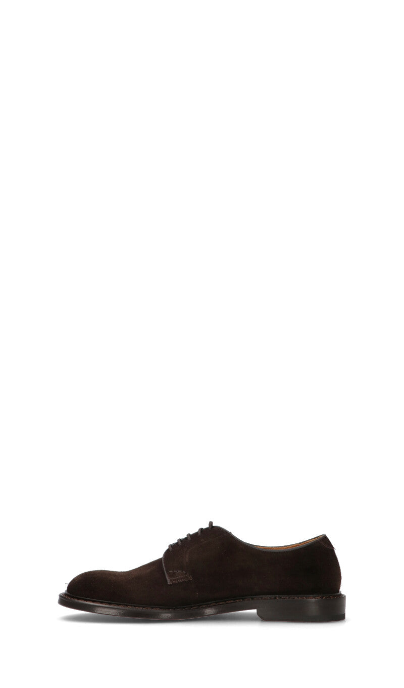 DOUCAL'S Stringata uomo marrone in suede