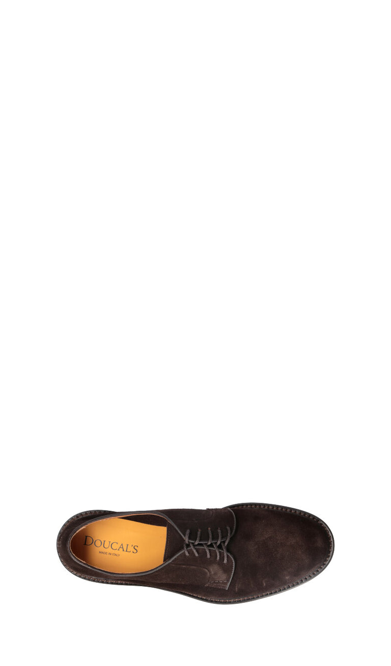 DOUCAL'S Stringata uomo marrone in suede
