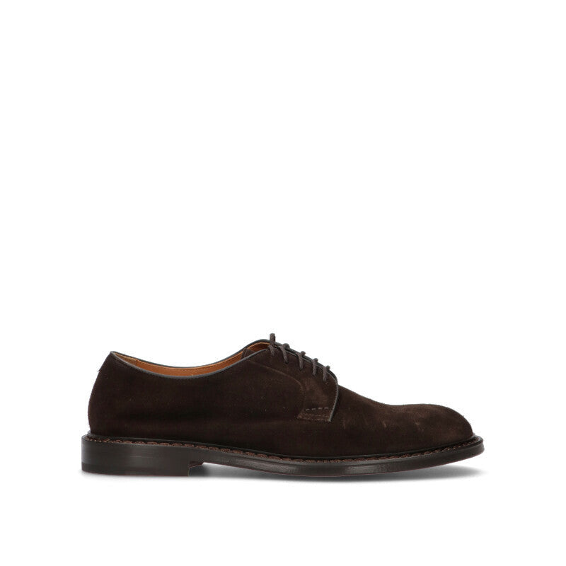 DOUCAL'S Stringata uomo marrone in suede