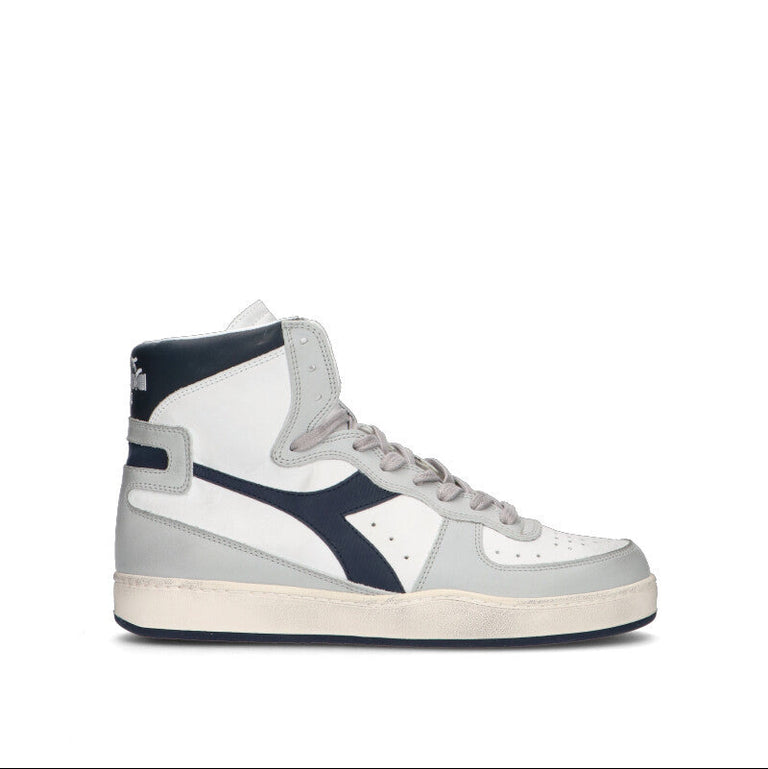 DIADORA HERITAGE - MI BASKET USED Sneaker uomo bianca/grigia in pelle