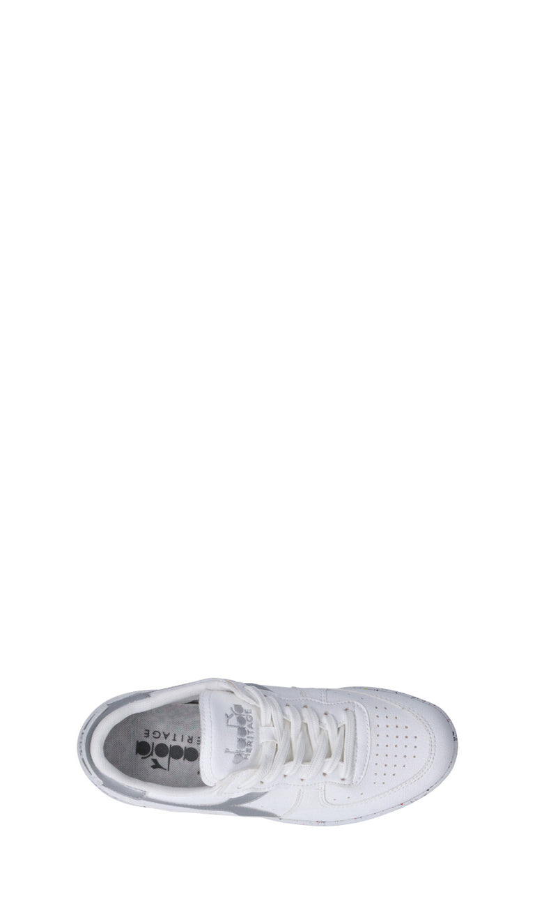 DIADORA HERITAGE - BASKET LOW 2030 Sneaker uomo bianca/argento in pelle