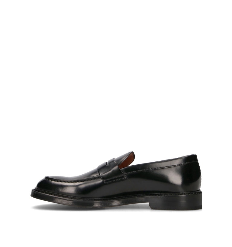 DOUCAL'S Mocassino uomo nero in pelle