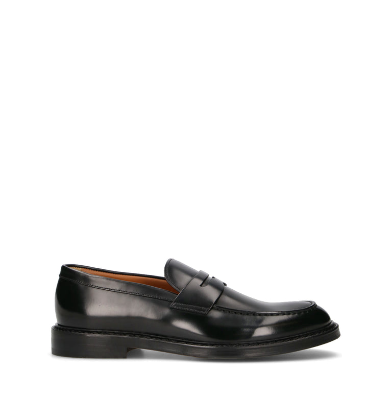 DOUCAL'S Mocassino uomo nero in pelle