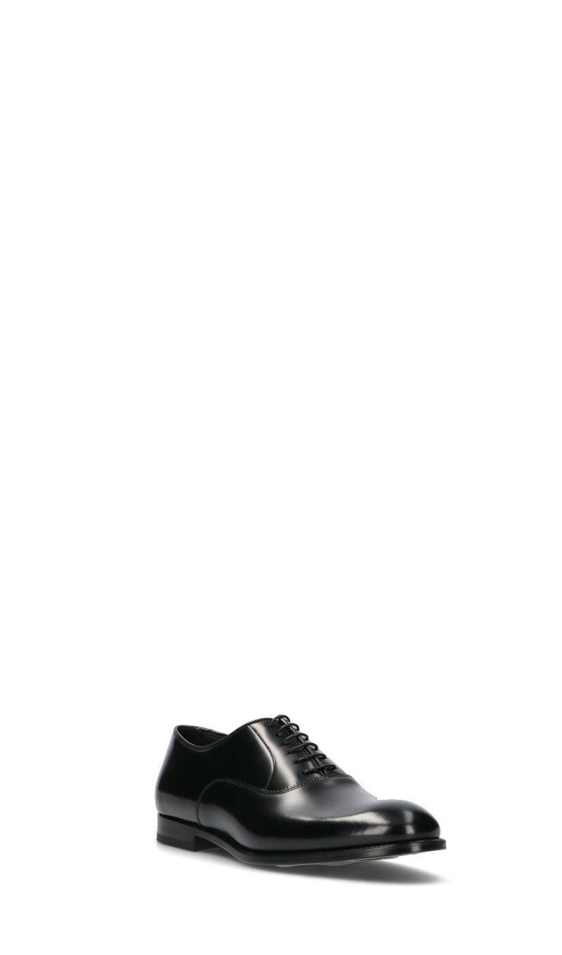 DOUCAL'S Stringata uomo nera in pelle