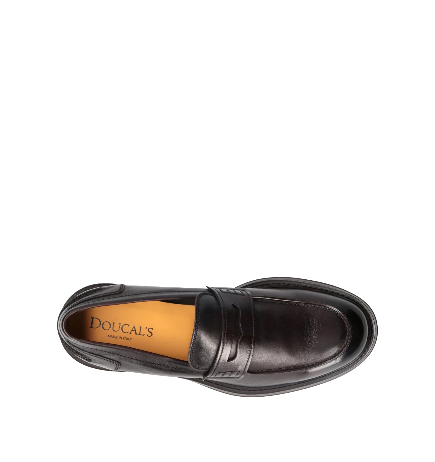 DOUCAL'S Mocassino uomo marrone in pelle